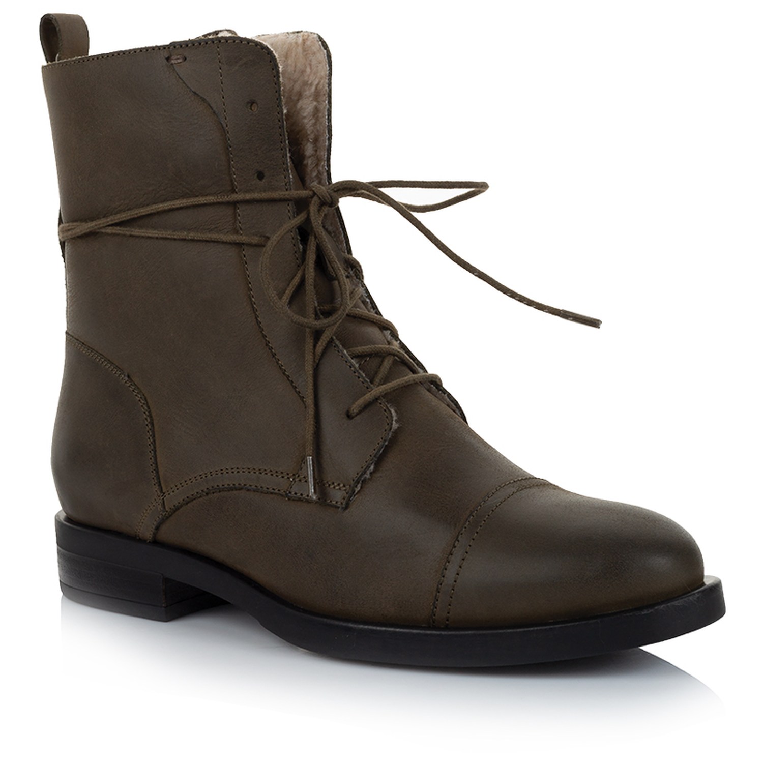 earth lace up boots